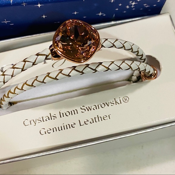 Crystals by Swarovski leather blush stone bracelet - Picture 5 of 8